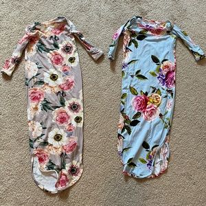 Set of two Posh Peanut knotted gowns size 0-3 months